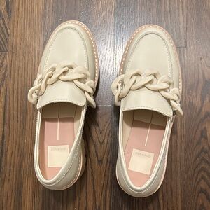Dolce Vita Cream Chain Loafers